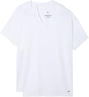 Nike Men's All Day Cotton Stretch Short Sleeve V-Neck Undershirts (2-Pack) All Day Cotton Stretch Short Sleeve V-Neck Undershirts (2-Pack) (Pack of 2)