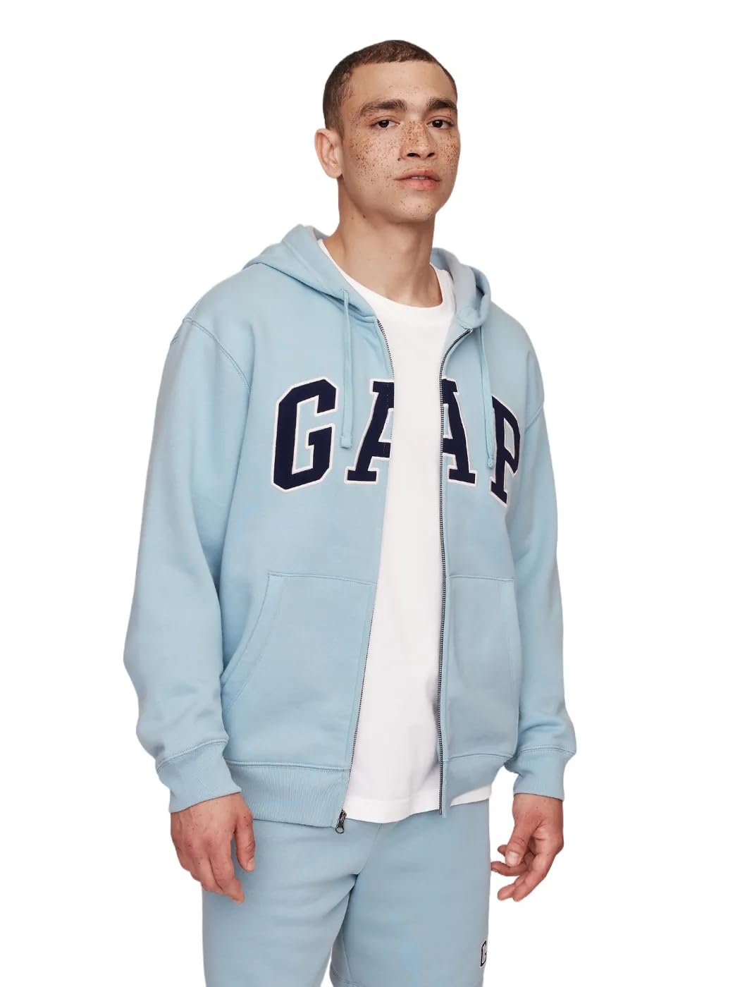 Gap Heritage Logo Hoodie Hooded Full Zip Men's Tracksuit Top (Pack of 1)