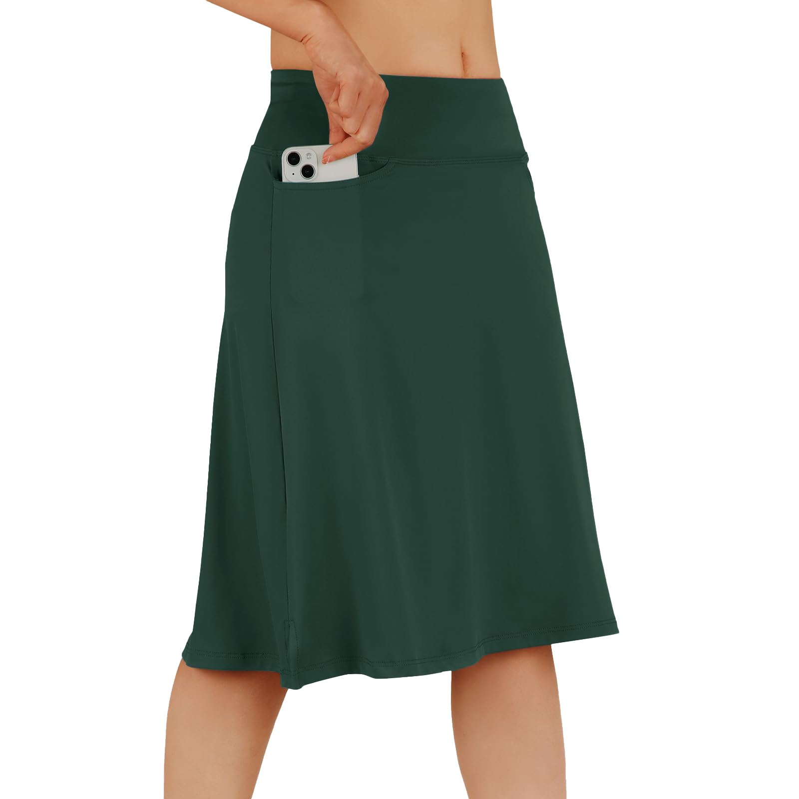 Modest Knee Length Skorts Women's Mid Length Athletic Skirt Active Running Skirt