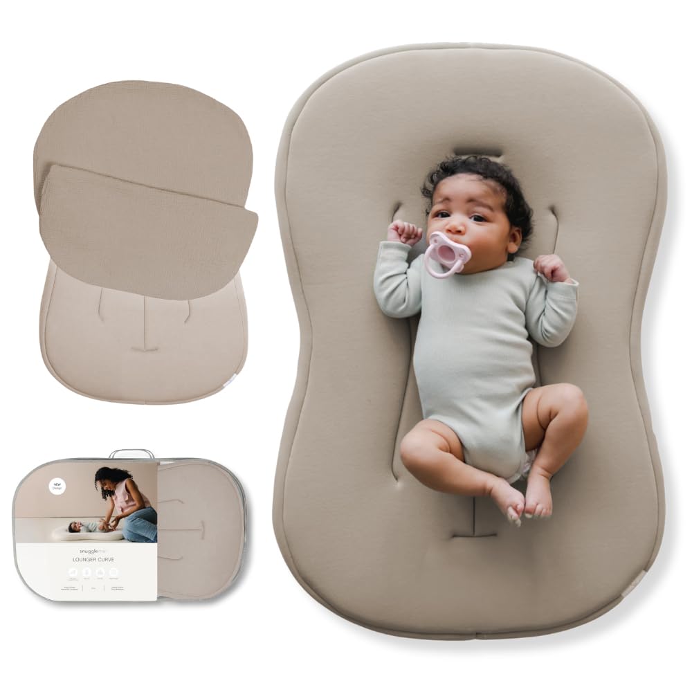 Snuggle Me Organic Newborn Baby Infant Lounger Pillow & Travel Bag - Birch | CPS