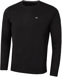 Calvin Klein 2026 Men's Crew Neck Soft Cotton Sweater Breathable