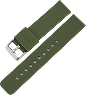 Rihahisy Silicone Watch Straps for Men, 12mm, 14mm, 16mm, 17mm, 18mm, 19mm, 20mm, 21mm, 22mm, 24mm, 26mm, Quick Release Replacement Bands with Stainless Steel Buckle, Soft