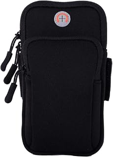 MOVOYEE Phone Holder for Running Armband iPhone 17 16 16e 15 14 13 12 11 Pro Max XS XR Plus Mini Galaxy Ultra S26 S25 S24 S23 S22 S21 Note 20 10 Pouch Bag, Arm Band Sleeve Fit Sport Gym Hiking Black