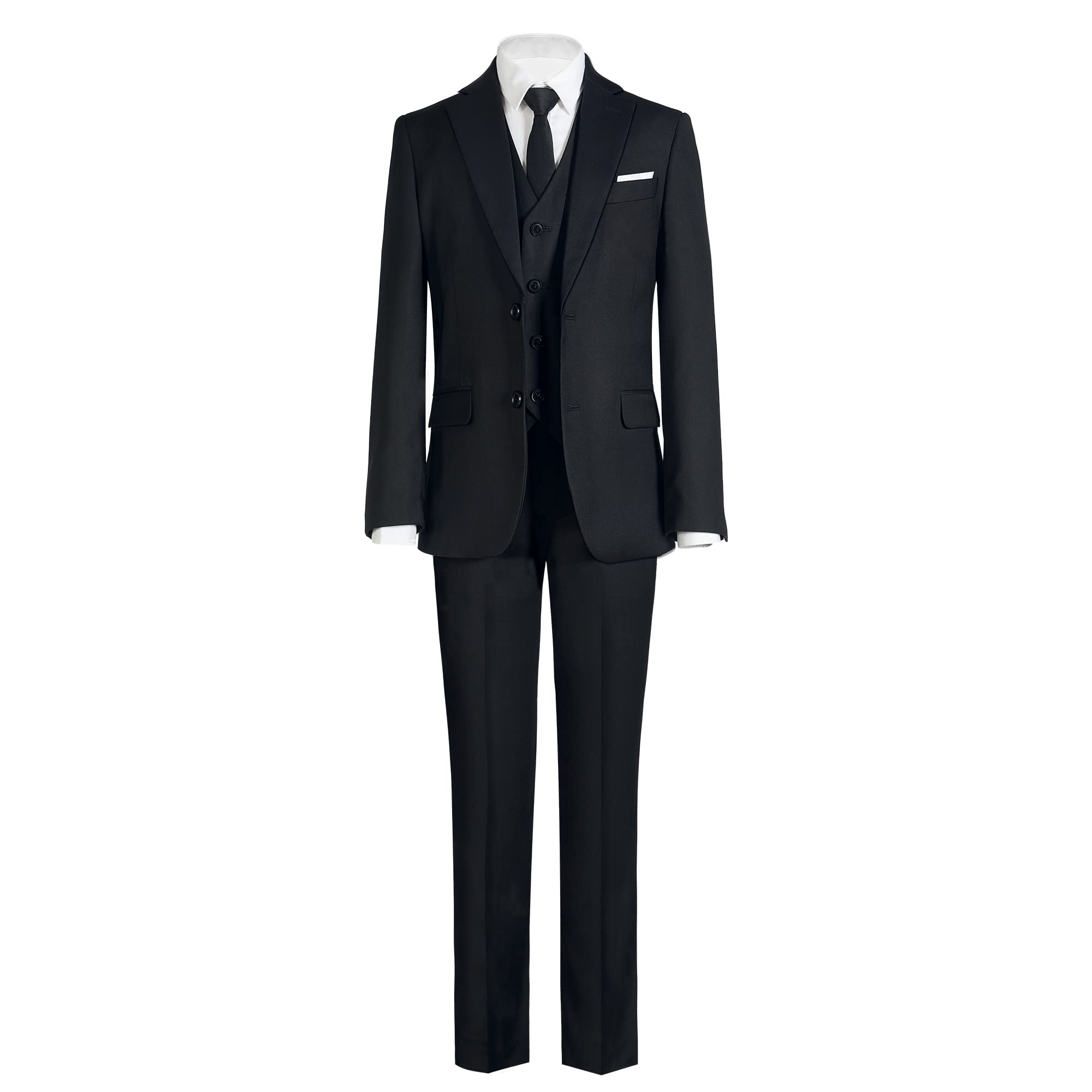 Marvelous World Boys' Formal Slim Fit Suit Set, Adjustable Waist
