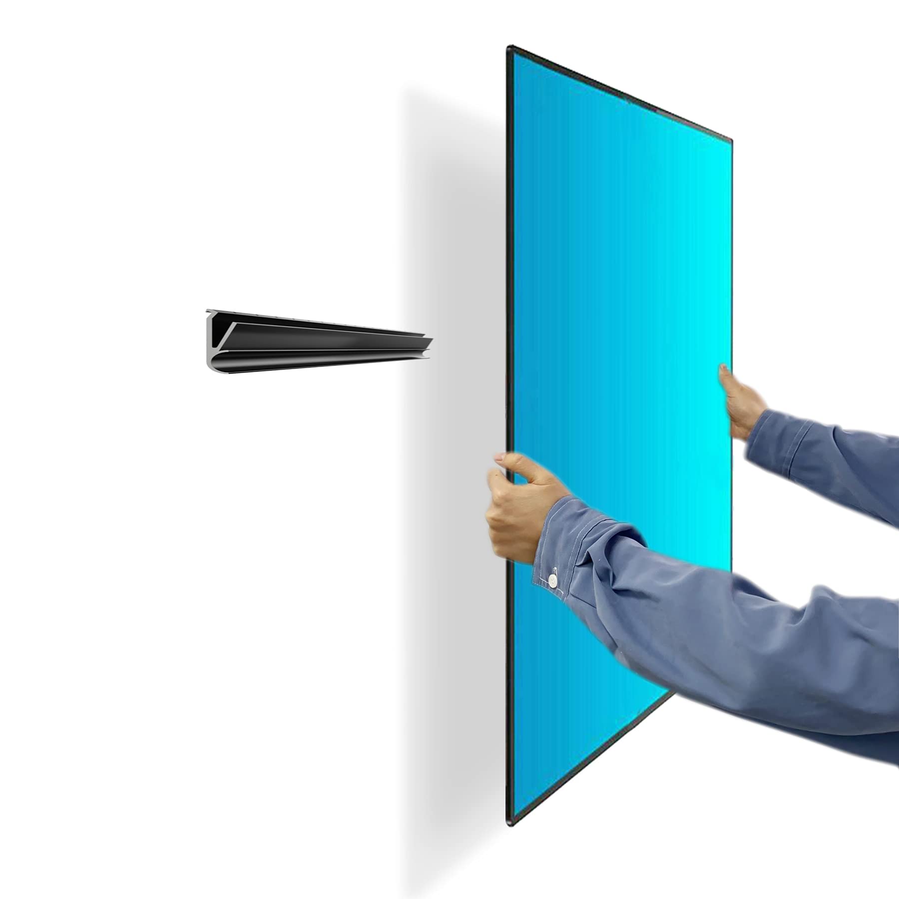 Auoace No Stud TV Wall Mount, Studless Drywall TV Hanger for 12-55 Inch TVs | No