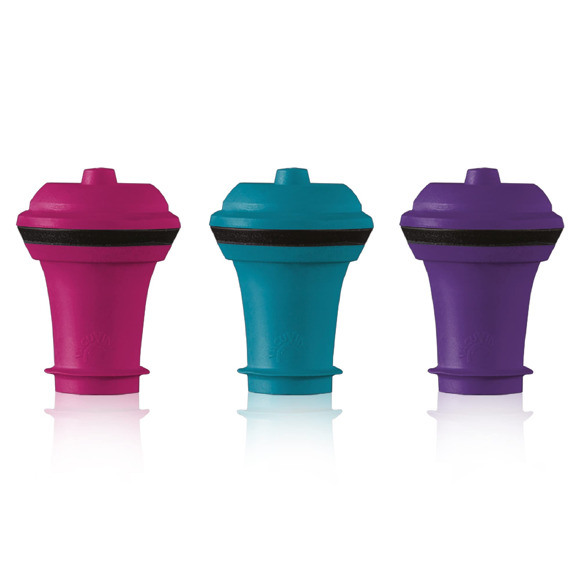 Vacu Vin Wine Stopper, 3-Pack Vacuum Wine Bottle Stopper, Cork Alternative | 3 m