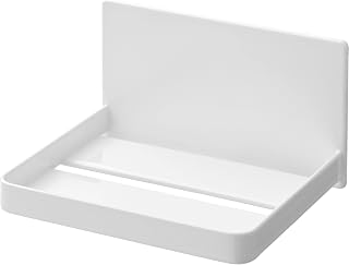Yamazaki 1668 Magnetic Bathroom Head Massager Storage Rack, White, W 5.7 x D 4.7 x H 3.1 inches (14.5 x 12 x 8 cm), Tower, Floating Storage, Beauty Appliances Storage
