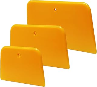 Bonsicoky 3 Pack Body Filler Spreaders, Plastic Auto Body Spreader Set | 3 Sizes Flexible Applicator Tools, For Automotive Putty, Epoxy Resin, Caulk, Glaze & Craft Projects, 4, 5, 6 Inch
