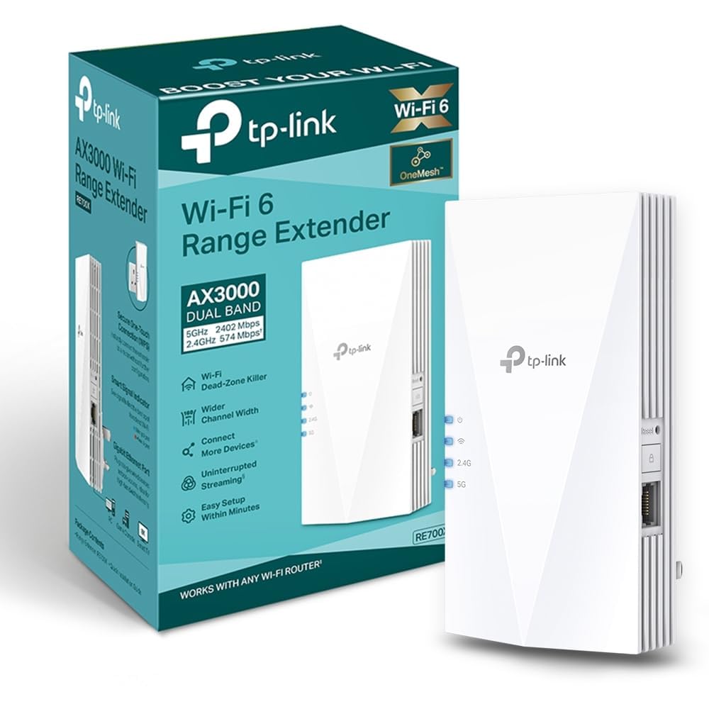 TP-Link RE700X AX3000 WiFi 6 WiFi Extender Booster WiFi Booster | Gigabit Port, 