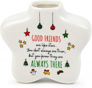 Vaso per amici, regalo per le migliori amiche, regalo per donne, regalo di Natale e compleanno per donne "Good Friends Are Like Stars... They Are Always There