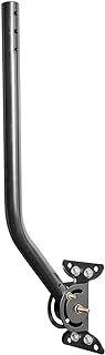 Philips Universal Adjustable TV Antenna Mount, Steel J-Mount for Outdoor | Attic, Roof, Wall Installation, Weatherproof Mast Pole, Mounting Bracket and Hardware Included, Black, SDW1220/27