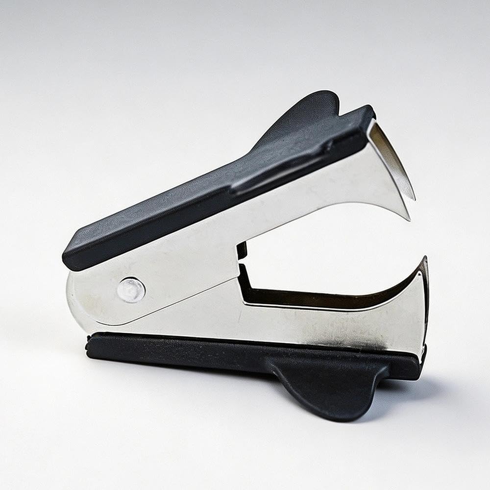 1 Pack Black Staple Remover with Sharp Metal Jaws for Home, School and Office