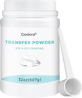 Godora DTF Powder, White Hot Melt Adhesive for DTF Transfers, 32 oz | Designed for Even Coverage and Strong Adhesion with Soft Flexible Transfers, Manual or Compatible Shaker Application