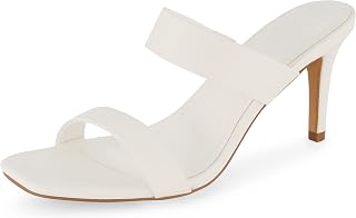 CUSHIONAIRE Prize Kitten Heel Sandals for Women, Two Strap Open Toe Dress Sandals with Memory Foam