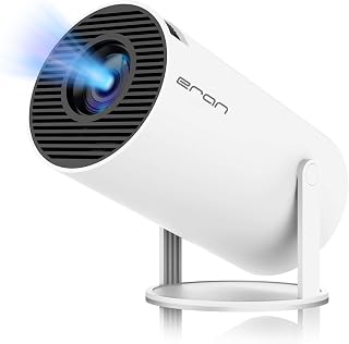 Mini Portable Projector, Support 4K 1080P with Dual-Band WIFI6 5G Wireless 5.0 Bluetooth Android 11,160 ANSI,180° Rotatable, Auto Keystone Correction, 35"-130" Screen Video Projector