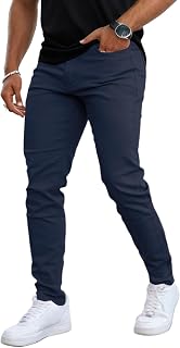 GINGTTO Skinny Jeans Men Slim Fit Stretch Tapered Leg 28/30//32 in