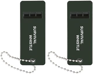 120dB Emergency Whistle for Teacher, Women's Self-Defense Forces Whistle Flat Safety Survival Whistle Keychain for Outdoor Kayaking Hiking Multi Audio Loud Whistle for Coach Dog Outdoor Rescue Signal