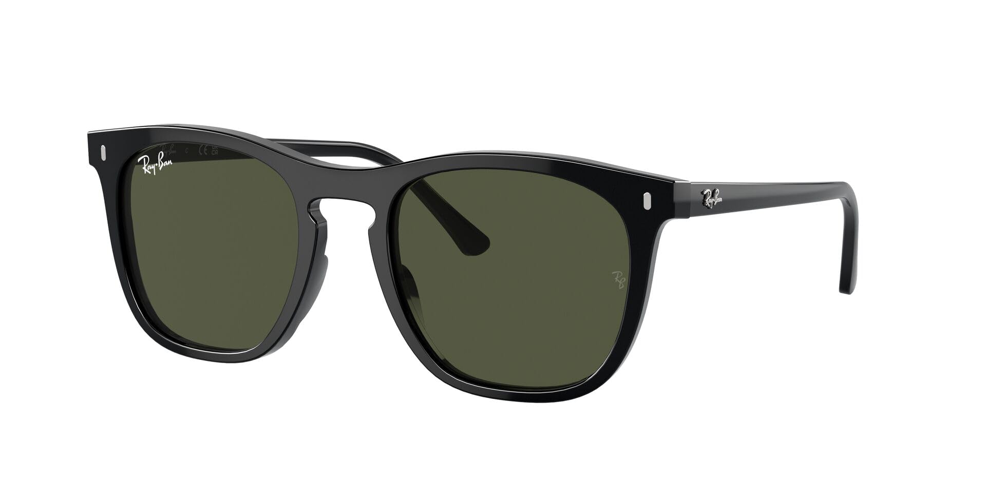 Ray-Ban Unisex's Rb2210 Sunglasses, Black/Green, 53 mm