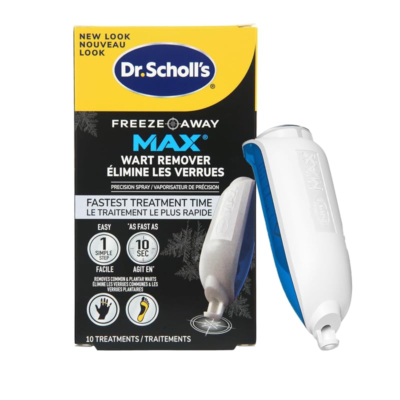 Dr. Scholl's Freeze Away MAX Wart Remover, 10 Treatments - As Fast As 10 Seconds