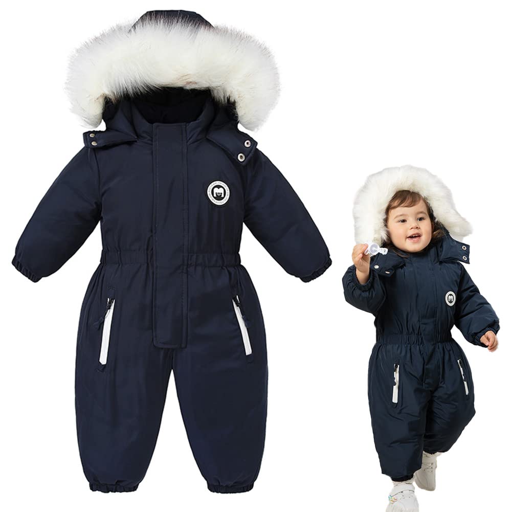 Xifamniy Toddler Snowsuit 2T 3T 4T 5T Ski Suit Baby Girl Boy Winter Clothes Coat