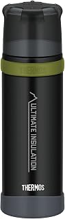 THERMOS Bottle, Stainless Steel, Charcoal Black Mat, 0.5 L