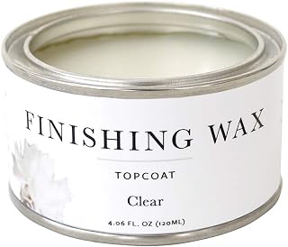 Jolie Finishing Wax - Protective topcoat Paint - Use on interior furniture, cabinets, walls, home decor and accessories - Odor-Free, Non-Hazardous - Clear - 120 ml