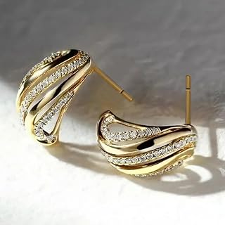 Simple Fashion Hollow Out Design Hoop Earrings Noble Female Jewelry