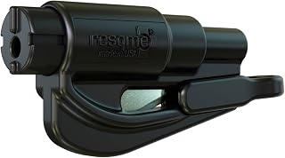 RESQME The Original Keychain Car Escape Tool, Made in USA, unisex-adult, (Black), Single Pack (01.100.01)