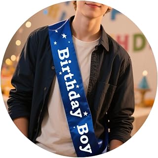 Birthday Satin Sash for Women Men Birthday Party Decorations Accessories for Friends Daughter Son Birthday Gifts for Him Her