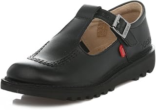 Kickers Girl's Kick T Bar Black School Shoes | Classic & Stylish | Extra Comfortable | Premium Quality,