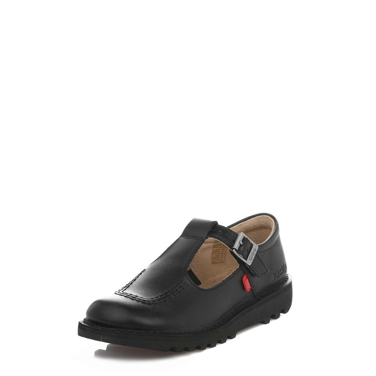 Kickers Girl's Kick T Bar Black School Shoes | Classic & Stylish | Extra Comfort
