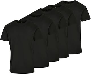 Build Your Brand Men's Basic Crew Neck T-Shirt Pack of 1/3/5