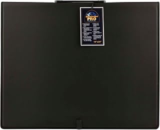 Picturesque Pro Art Portfolio Case, 20 Sleeves, 18" x 24" with Refill | Vegan Leather Zippered Folder. Crystal-Clear Acid-Free Pages, Removable Wired Book, Slim Carrying Profile