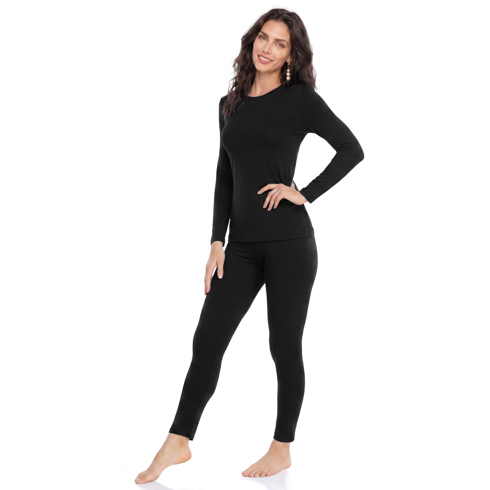 Thermal Underwear for Women Long Johns Set Fleece Lined Winter Cold Weather | Wi