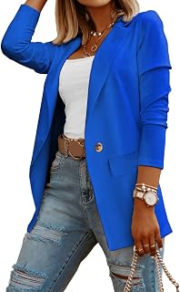 Womens Casual Long Sleeve Blazers Knit Blazer Work Business Outfits Office