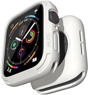 Elkson Compatible with Apple Watch Series 6 SE 5 4 44mm Apple Watch Series Quattro Series 4 Military Grade Durable Protective Case Soft TPU Shock Resistant 44mm White