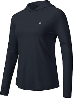 TBMPOY Women's UPF 50+ Sun Protection Hoodie Shirt Long Sleeve Fishing Hiking Outdoor UV Shirt Lightweight