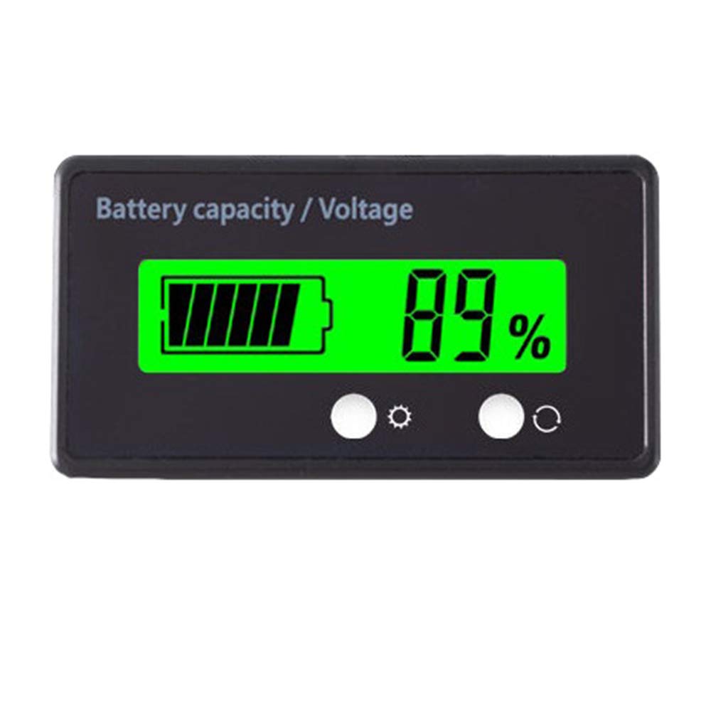 12V 24V 36V 48V battery capacity indicator, Teseas Voltage Meter with LCD Displa