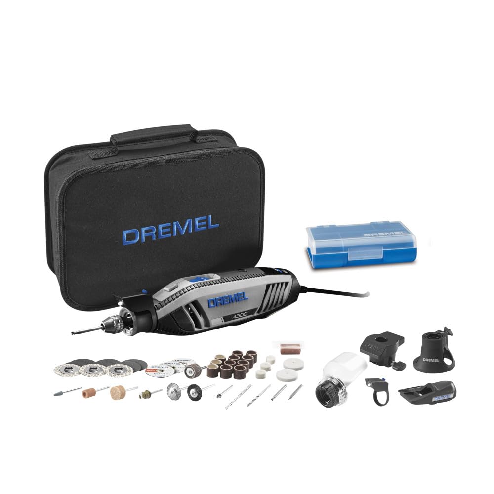 Dremel 4300-5/40 High Performance Rotary Tool Kit with LED Light- 5 Attachments 