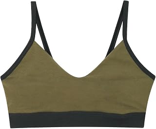 une nana cool LB1073 Wireless Bra, Cotton Blend, Natural Silhouette, Color Blocking, Wireless Bra