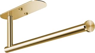 HUFEEOH Gold Paper Towel Holder with Adhesive/Screw, 12.5 Inch