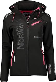 Geographical Norway Queen Bell Women's Winter Softshell Jacket with Hood for Women – Waterproof Coat with Long Sleeves – Women's Parka