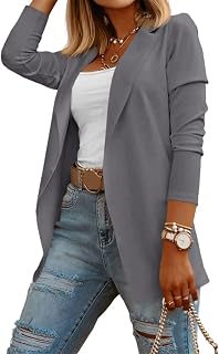 Womens Casual Long Sleeve Blazers Knit Blazer Work Business Outfits Office