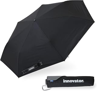 Ogawa 18765 Lightweight Wide Folding Umbrella, Hand Opening, 23.6 inches (60 cm), Innovator, For Both Sunny and Rainy Weather, Over 99% UV Reduction & Light Blocking Rate, Heat Shielding Treatment, Water Repellent, Black, 7 Ribs, Carbon Ribs, Storage Case Included, UV Protection, Parasol for Boys, Gift