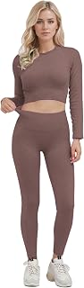 2 Pieces Workout Sets for Women Leggings with Padded Sports Bras