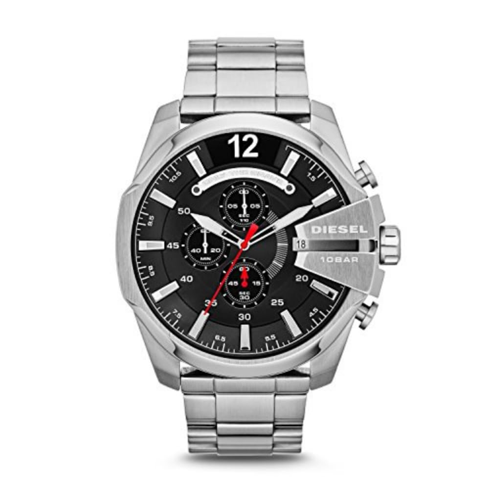 Diesel Mega Chief Quartz Chronograph Black Dial DZ4308 Mens Watch