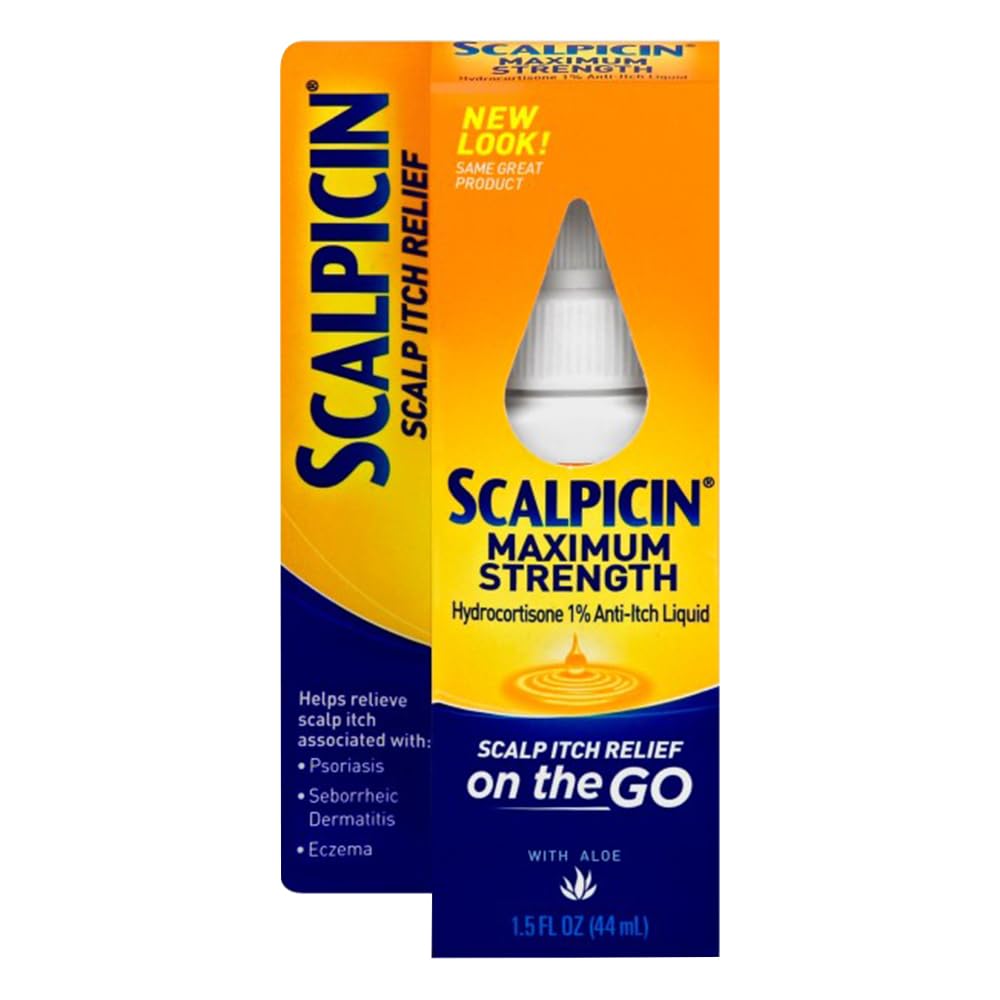 Scalpicin Maximum Strength Scalp Treatment Liquid for Itchy Scalp, Seborrheic De