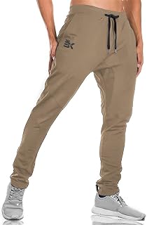 BROKIG Mens Jogger Workout Track Pants Casual Gym Sweatpants | Hidden Ankle Zip,Inner Pocket,Comfortable,Cotton Blend,Golf,Jogging,Running,Athletic Trouser,Pantalon Sport Homme