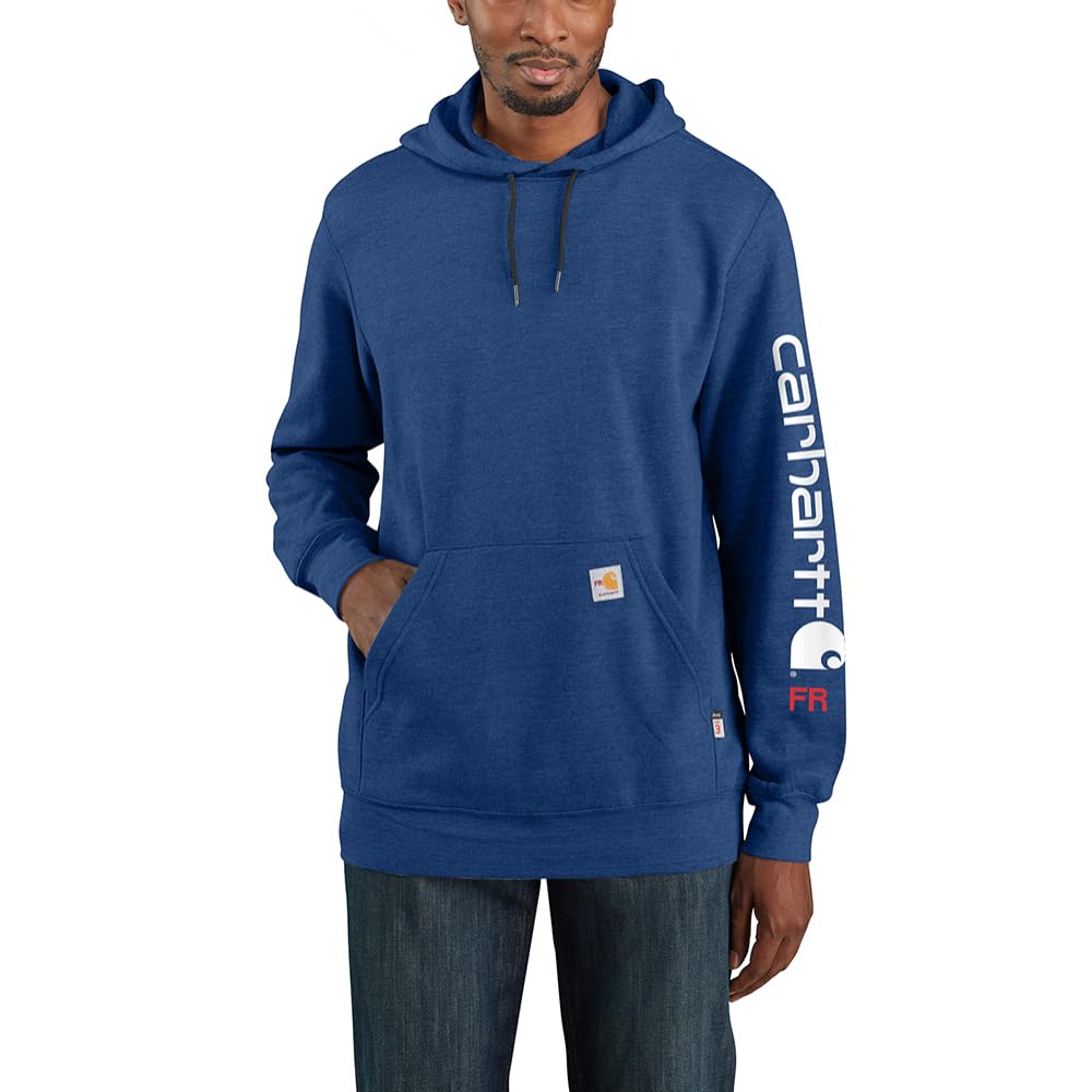 Carhartt Men's 104505 Flame-Resistant Force Midweight Sleeve Logo Hood