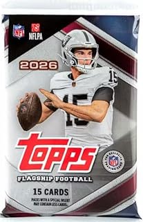 NEW 2026 ToppsFlagship Football Card MEGA Pack - 15 Cards | For the first time in more than a decade, Topps Flagship Football returns!